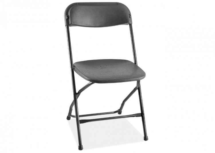 Black folding chair